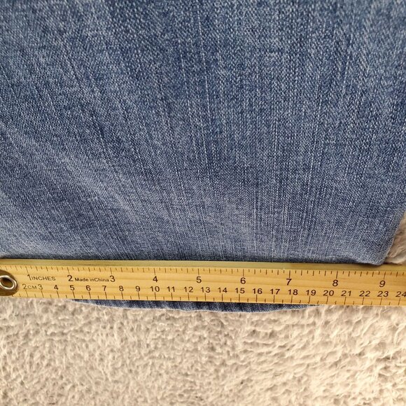 Lee Jeans Womens 20W Blue Relaxed Fit Mid Rise Denim Capris - Picture 7 of 9